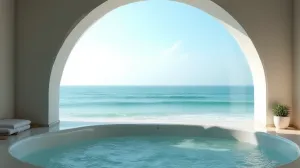 hotel nad morzem z jacuzzi w pokoju