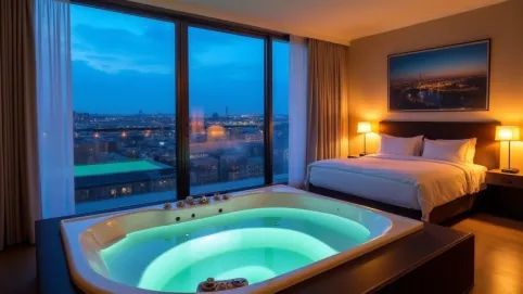 Hotel z jacuzzi w pokoju Warszawa