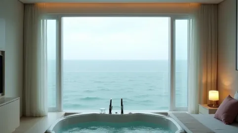 hotele z jacuzzi w pokoju nad morzem
