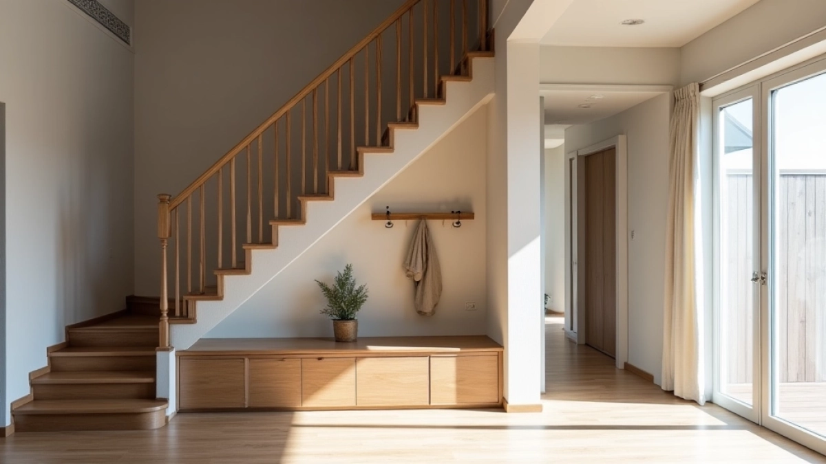 aranżacja przedpokoju ze schodami