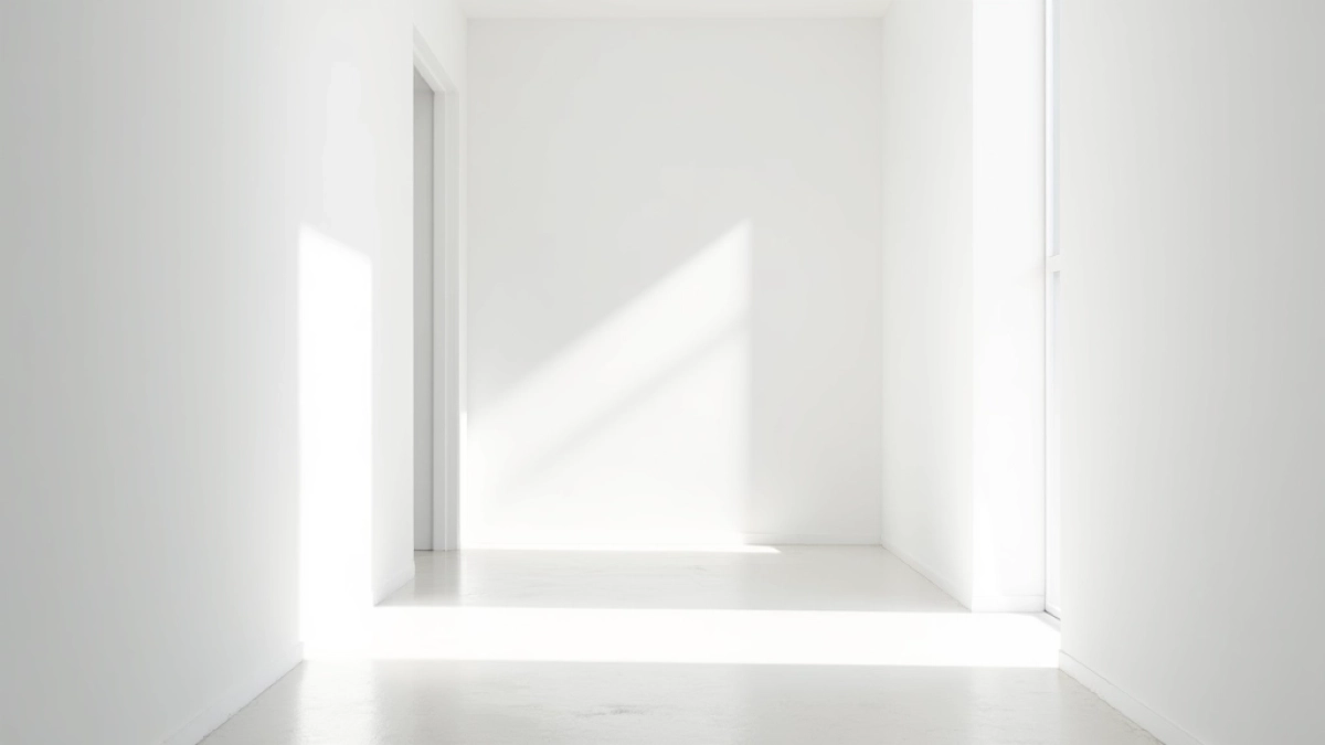 białe ściany w przedpokoju