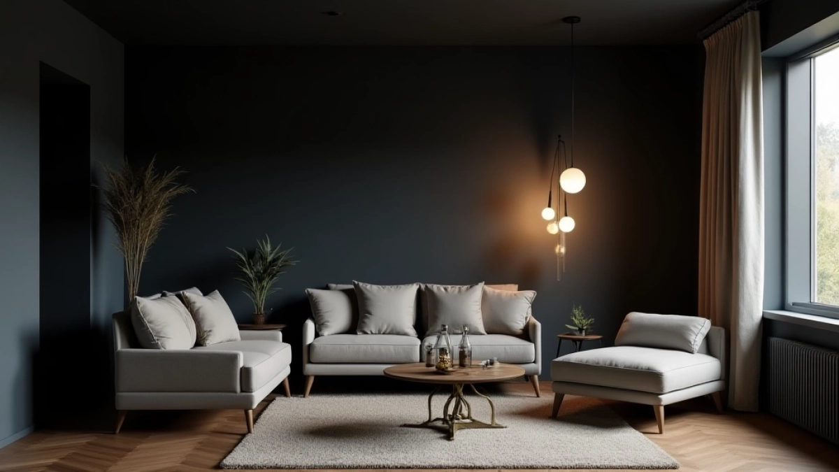 Ciemne ściany w małym pokoju