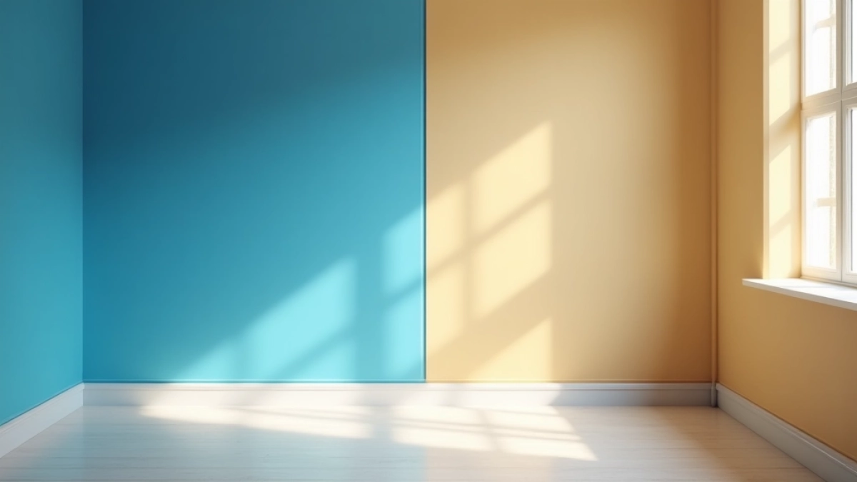 Dwa kolory ścian w jednym pokoju