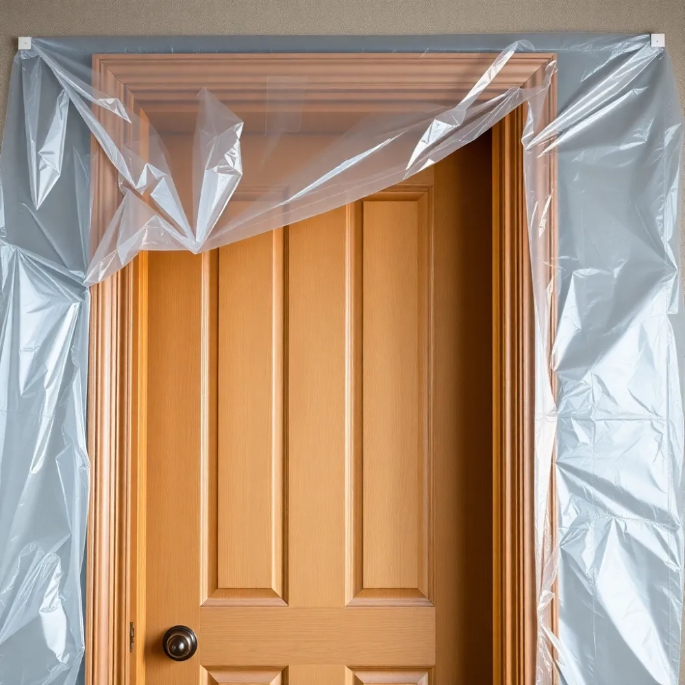 Folia ochronna na drzwi remont