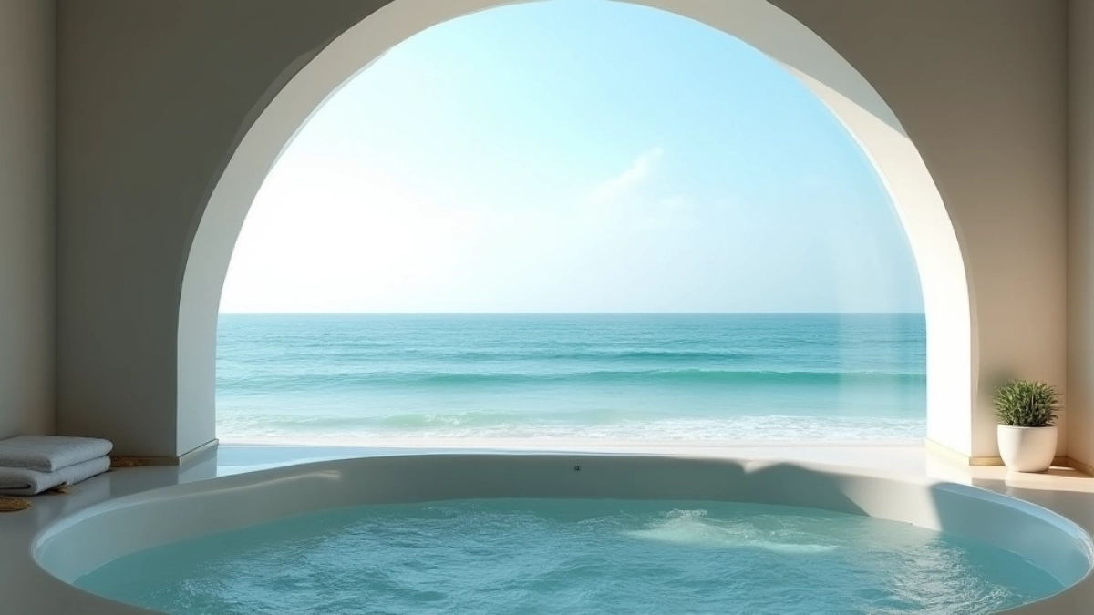 hotel nad morzem z jacuzzi w pokoju