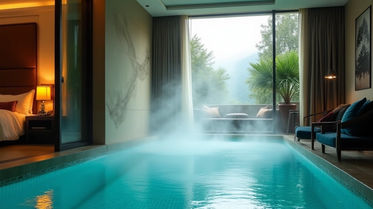 Hotel z prywatnym basenem w pokoju