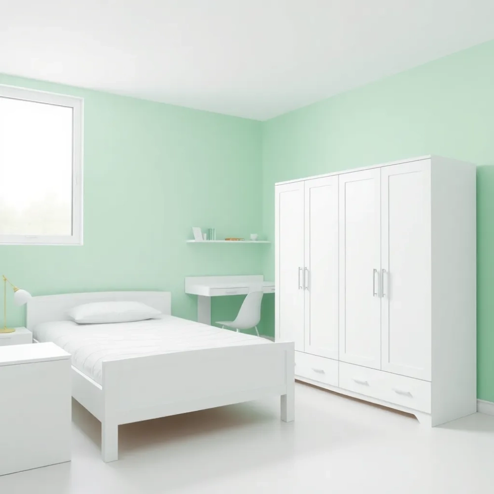 Jaki kolor ścian do białych mebli w pokoju młodzieżowym