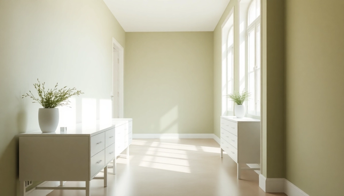Jaki kolor ścian do białych mebli w przedpokoju