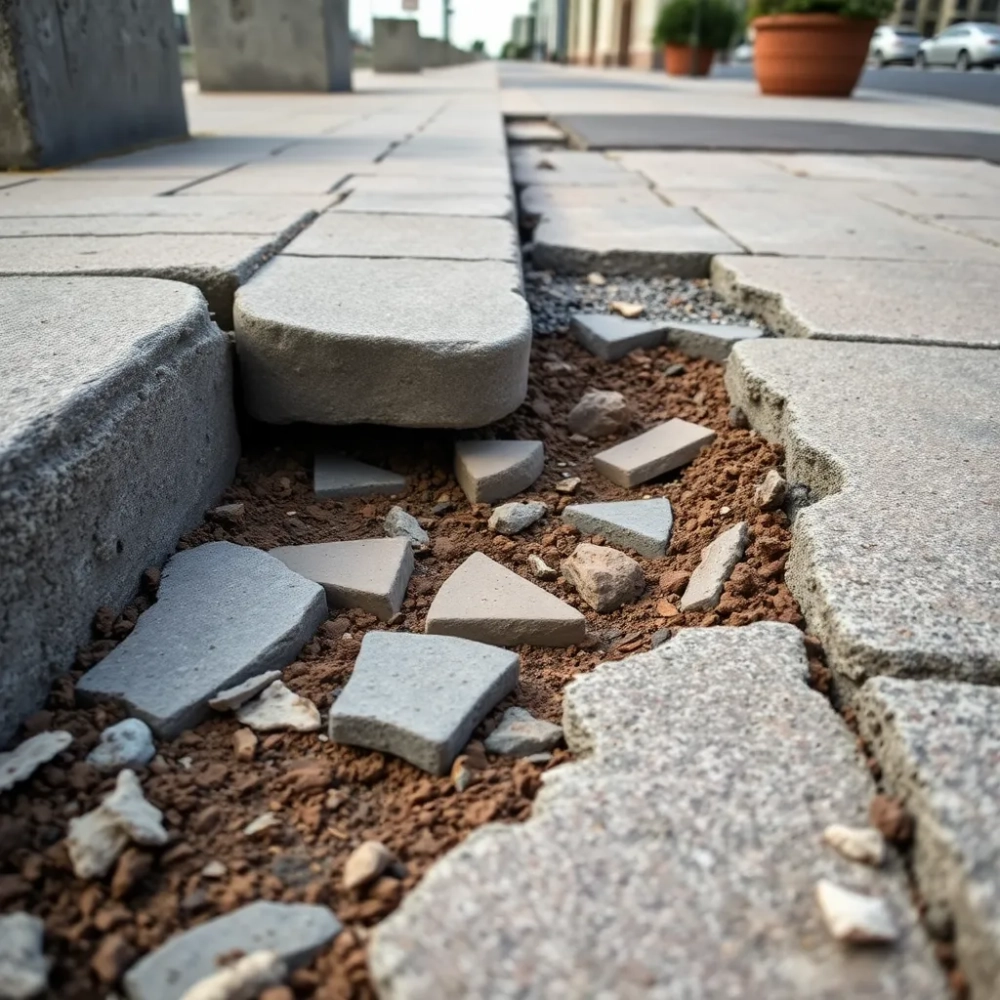 Remont chodnika czy wymaga zgłoszenia