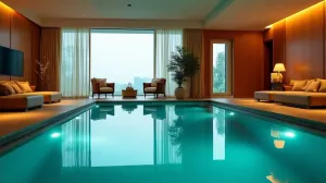 apartament z basenem w pokoju