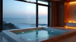 apartamenty z jacuzzi w pokoju nad morzem