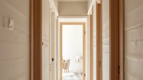 baranek na ścianie w przedpokoju