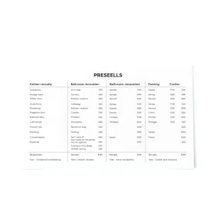 Cennik usług remontowych Warszawa