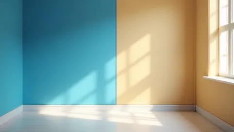 Dwa kolory ścian w jednym pokoju