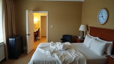 Gość hotelowy nie chce opuścić pokoju