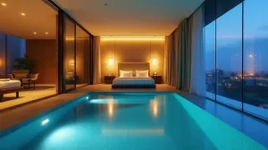 hotel z basenem w pokoju