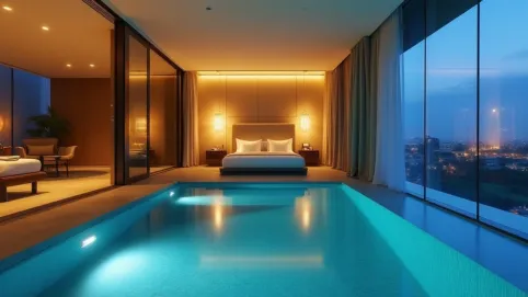 hotel z basenem w pokoju