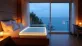 Hotel z jacuzzi w pokoju nad morzem