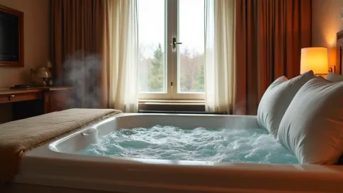 Hotel z jacuzzi w pokoju Pomorskie