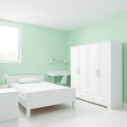 Jaki kolor ścian do białych mebli w pokoju młodzieżowym