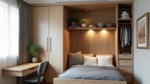 Meble do małego pokoju z szafą