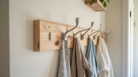 montaż wieszaka w przedpokoju