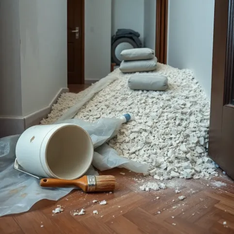 Remont mieszkania a bałagan na klatce schodowej