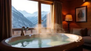 Romantyczny weekend dla dwojga z jacuzzi w pokoju w górach