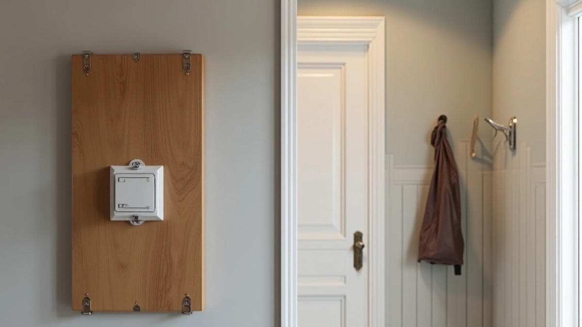 Zabudowa skrzynki elektrycznej w przedpokoju