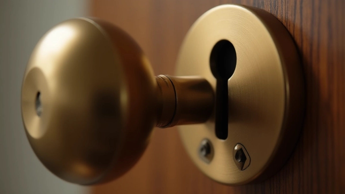 Zamek w klamce do drzwi pokojowych